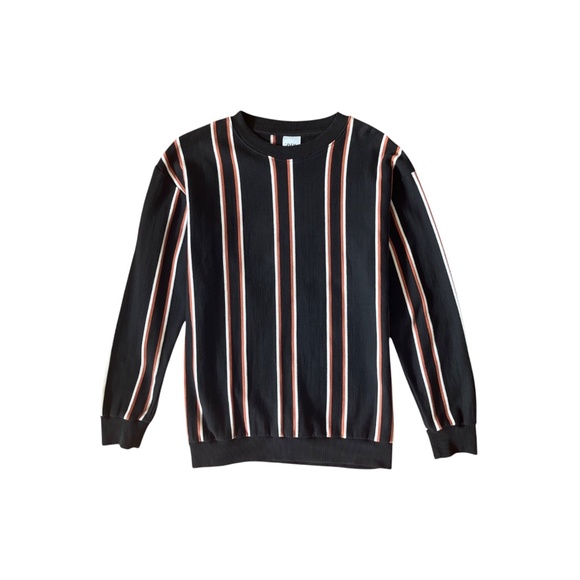 Zara Sweater Men Medium Multi-Colour Vertical Striped Knit Pullover Retro Casual - Picture 1 of 5